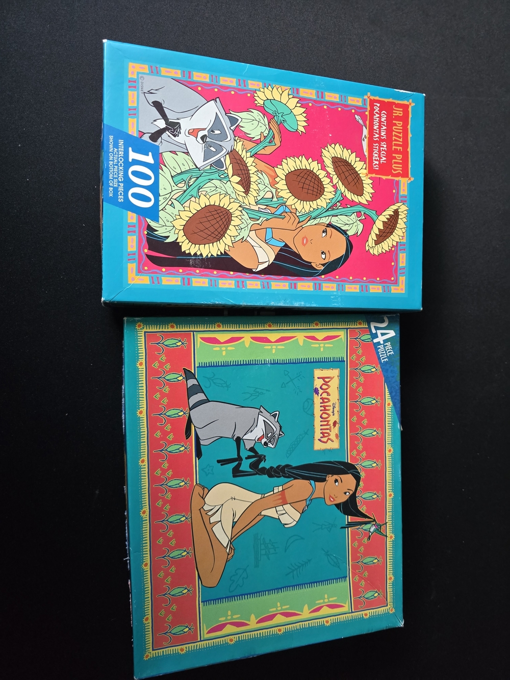 Vintage 1990s Set Of 2 Pocahontas Puzzles